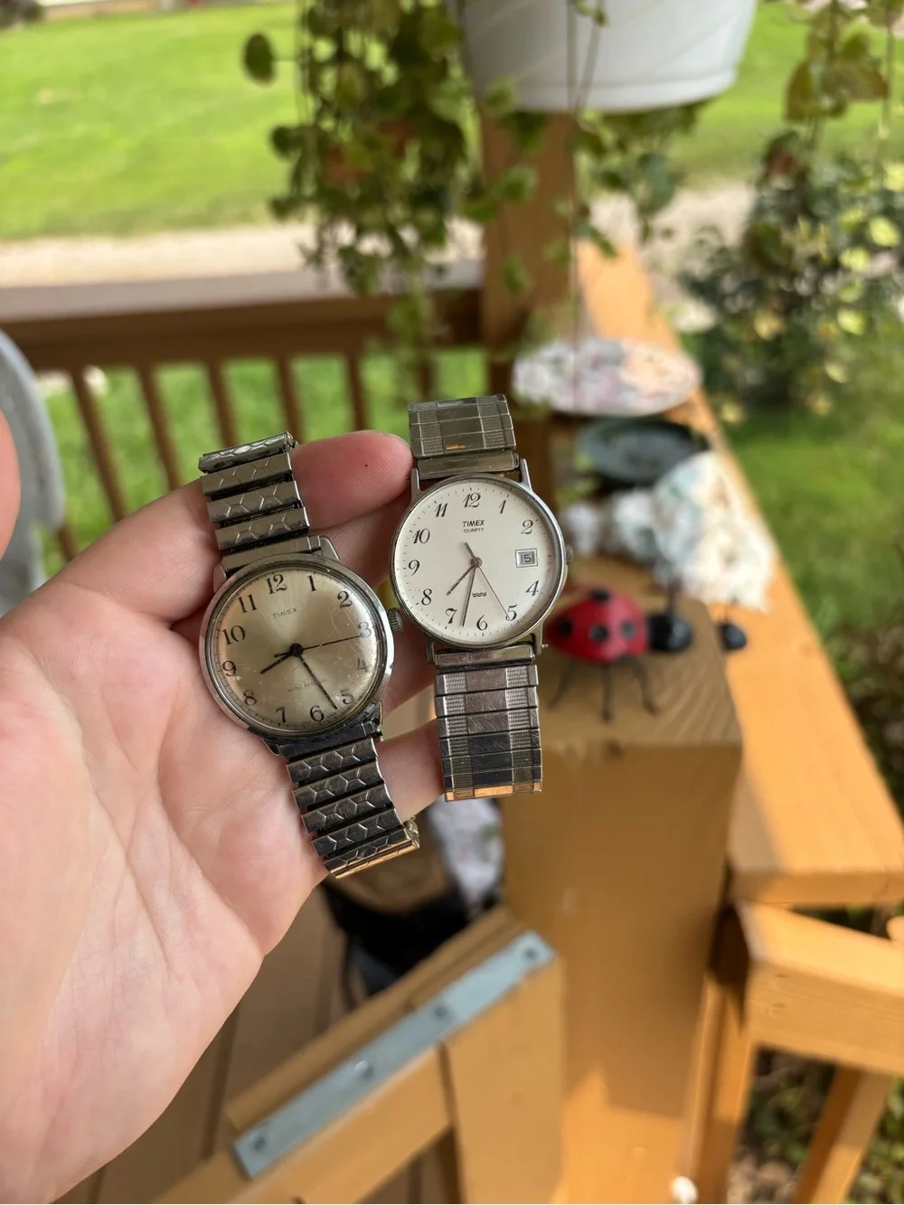 Timex vintage quartz and mechanical Men’s Silver-Tone Watches